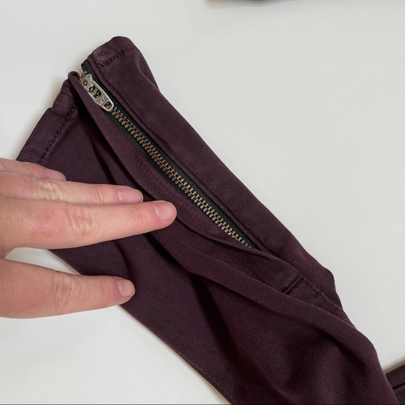Rag & Bone maroon legging zipper jeans 26 - Picture 3 of 8